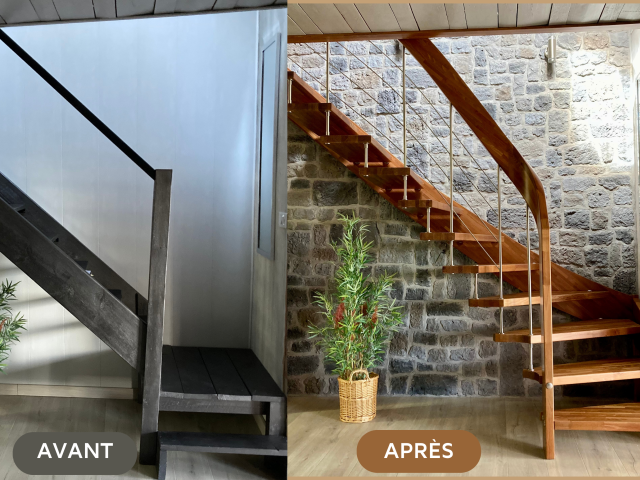 Remplacement d'un vieil escalier par un escalier design - Treppenmeister